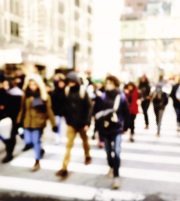 Pedestrians in city